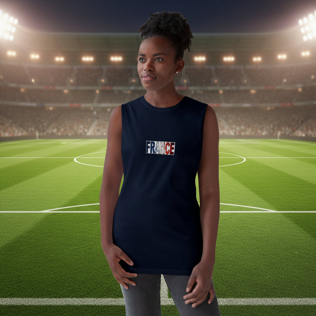 France Soccer Tank Top 100% combed ring-spun Cotton