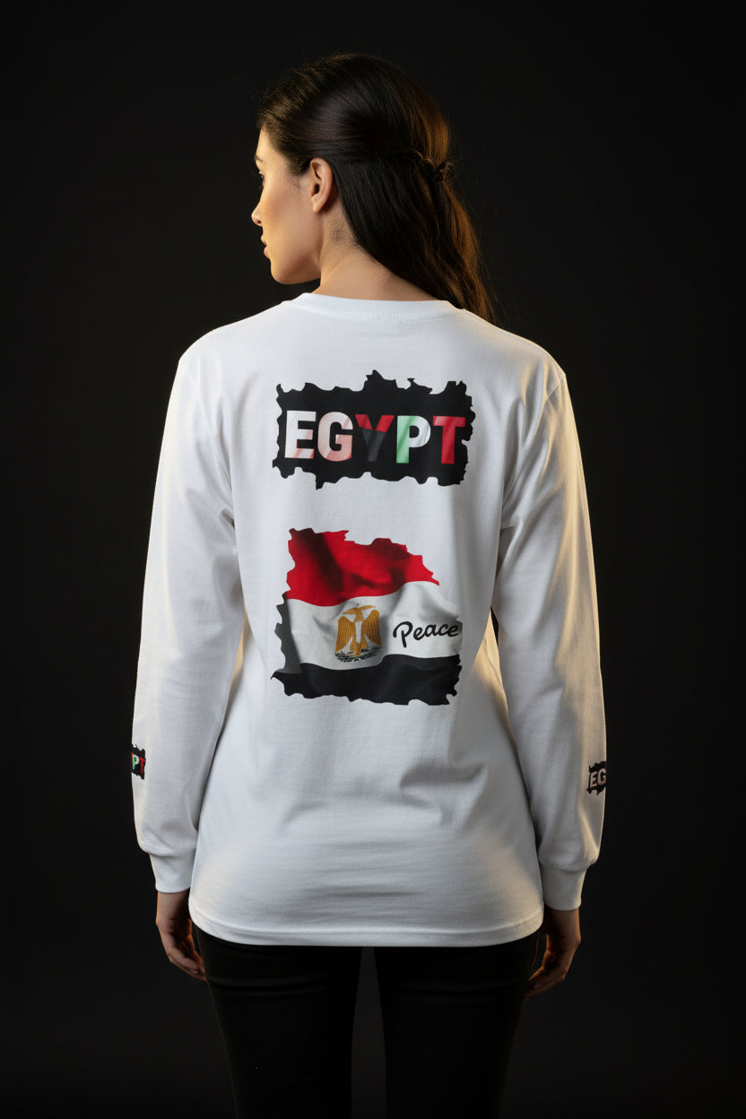 Egypt Flag Long Sleeve Tee