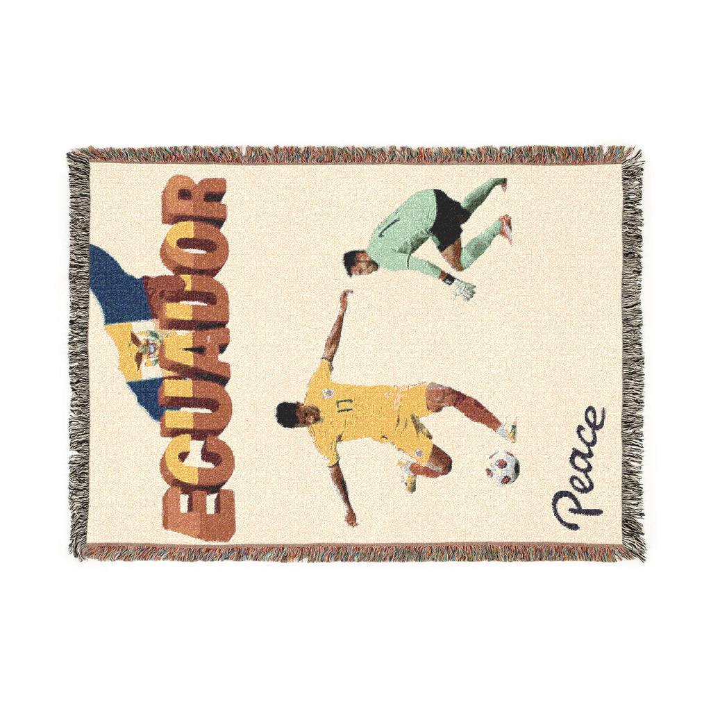 Ecuador Soccer Woven Blanket