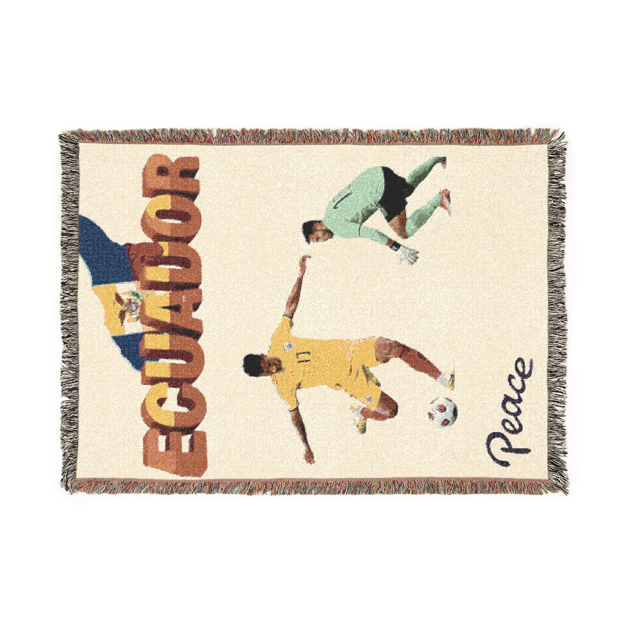 Ecuador Soccer Woven Blanket