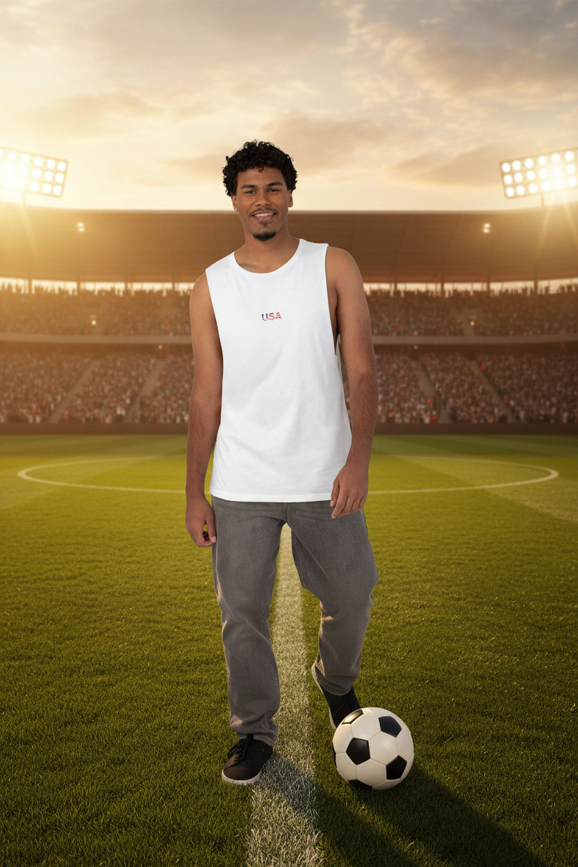 USA World Cup 2026 Soccer Tank Top 100% Cotton