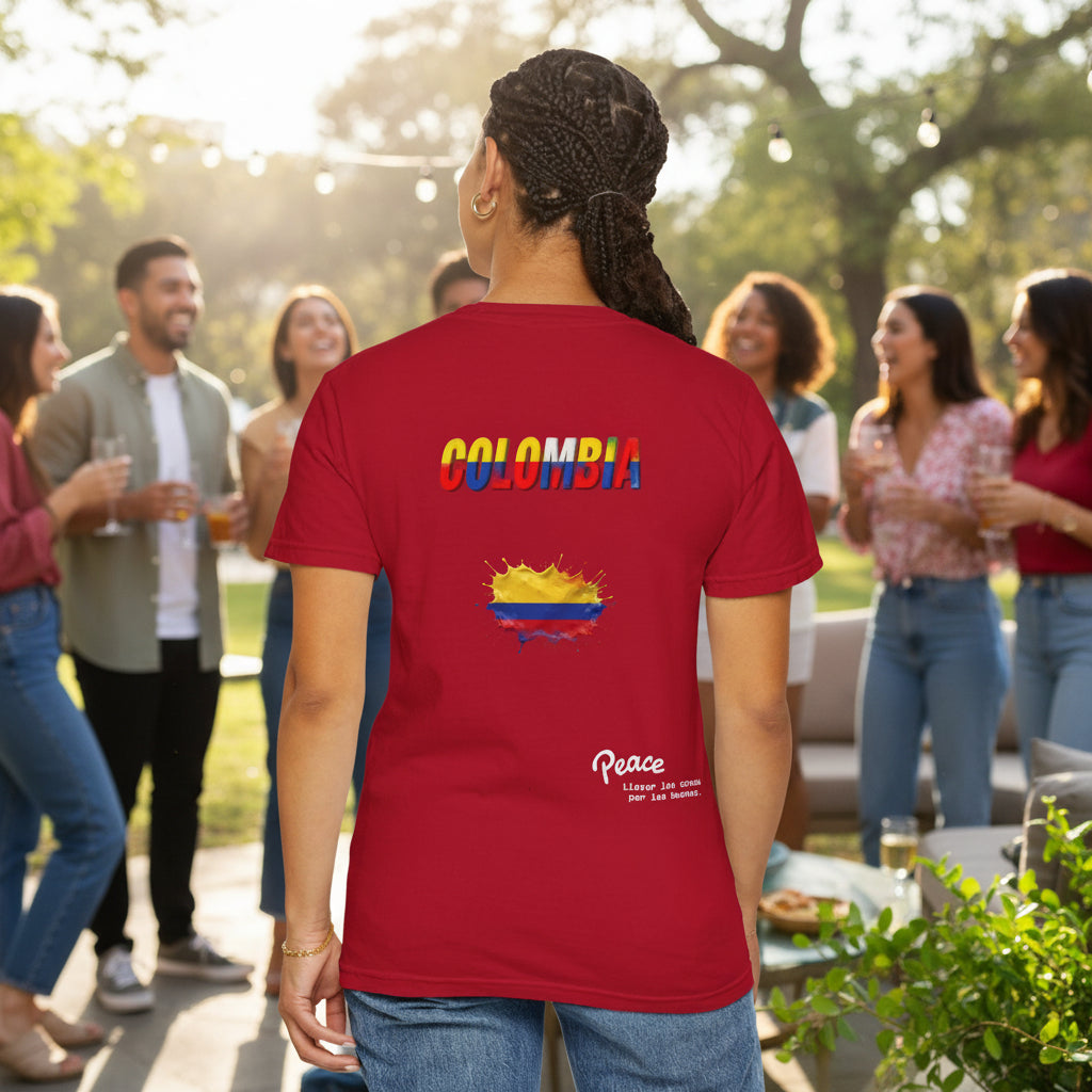 Colombia Flag Graphic T‑Shirt — Peace