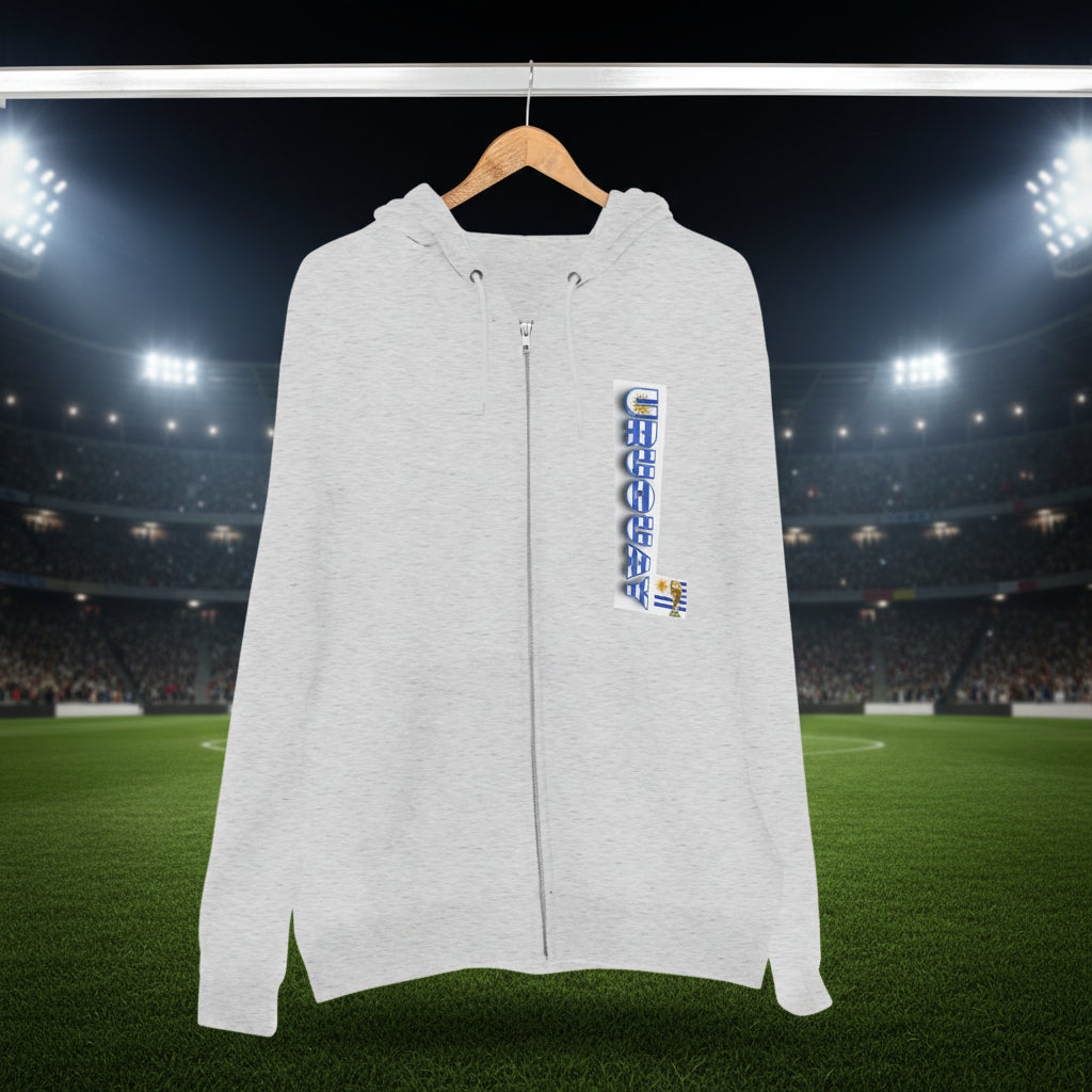Uruguay soccer Zip Hoodie