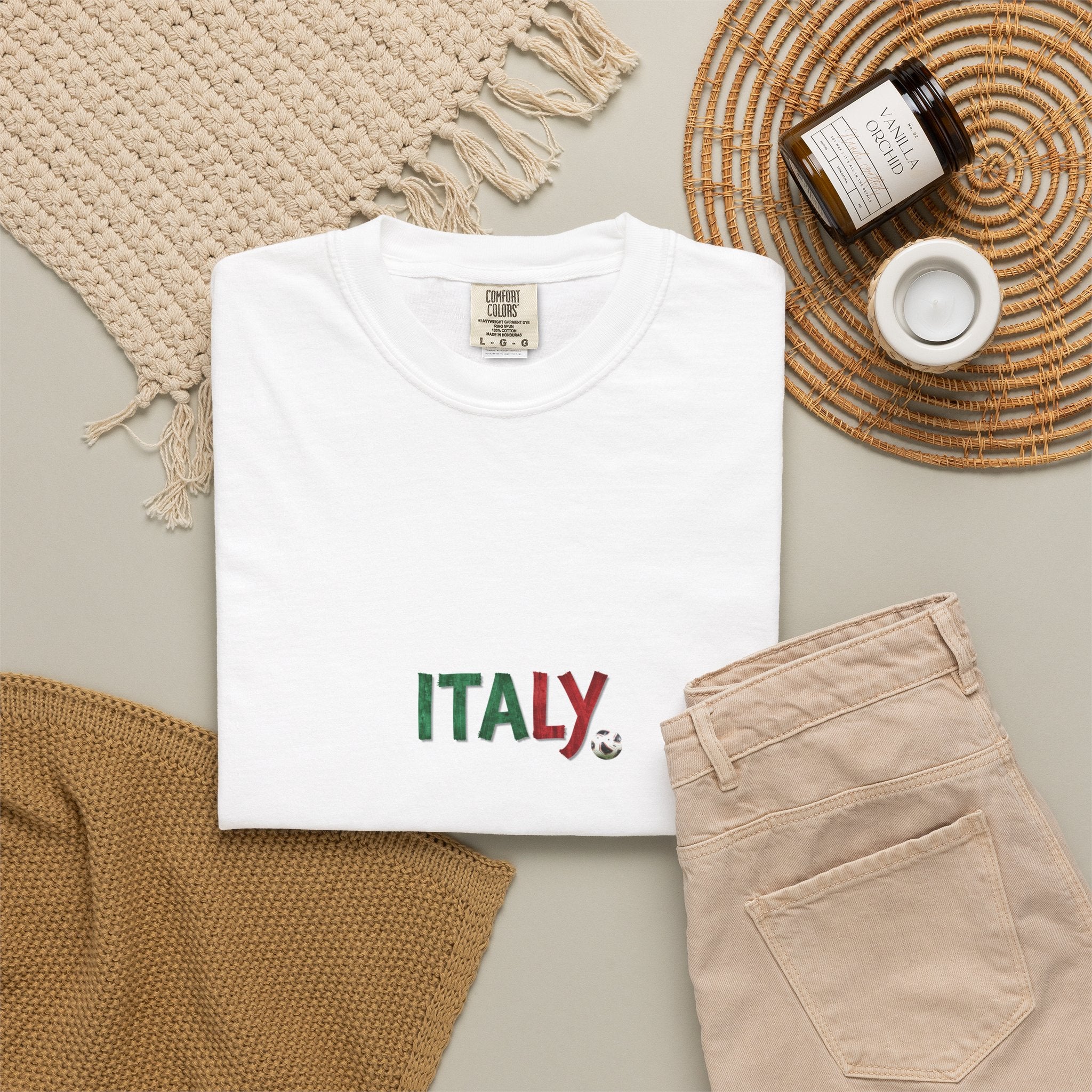 Italy Soccer 100%  Cotton