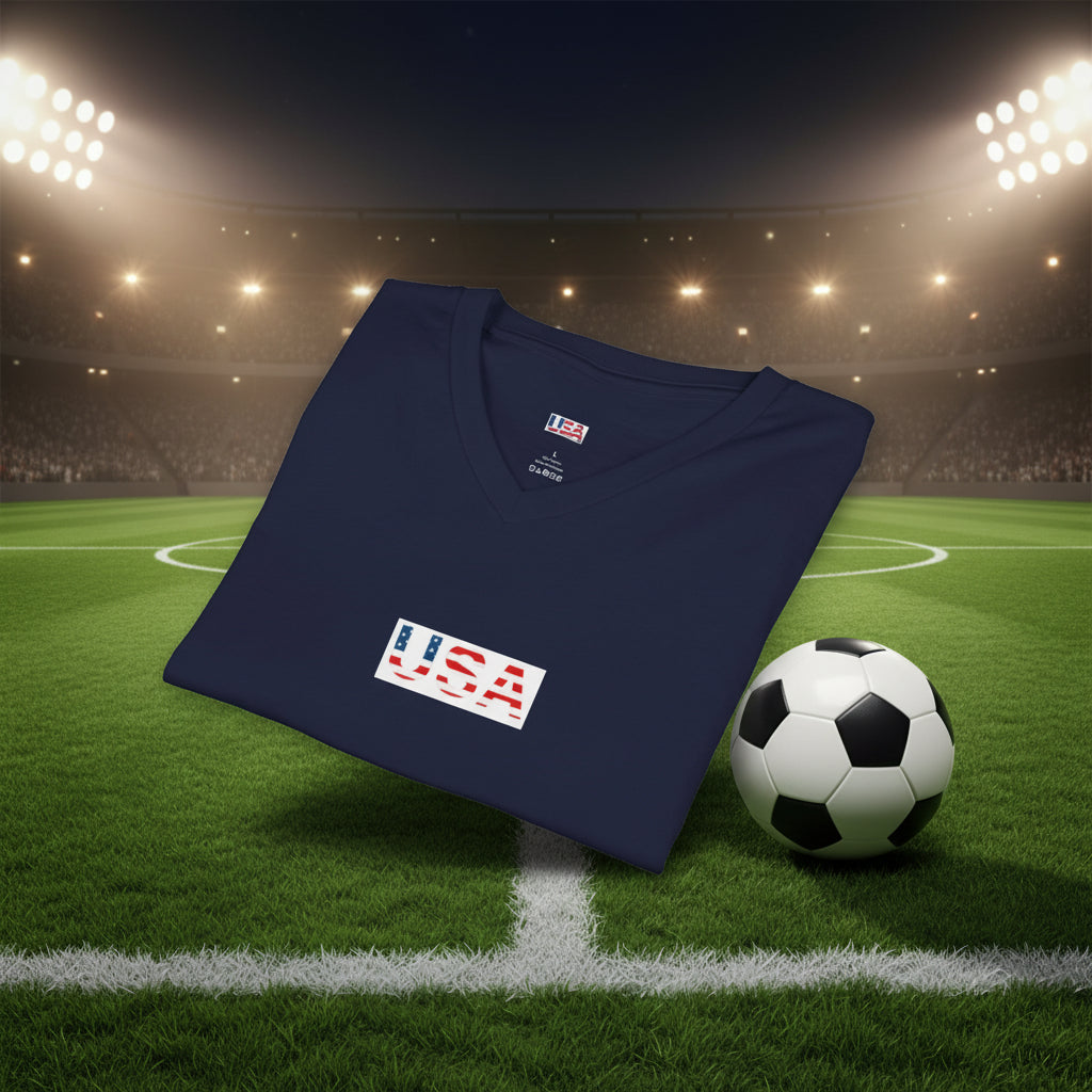 USA Soccer V-Neck Tee