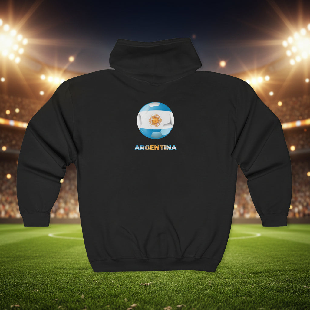 Argentina World Cup 2026 Soccer Zip Hoodie