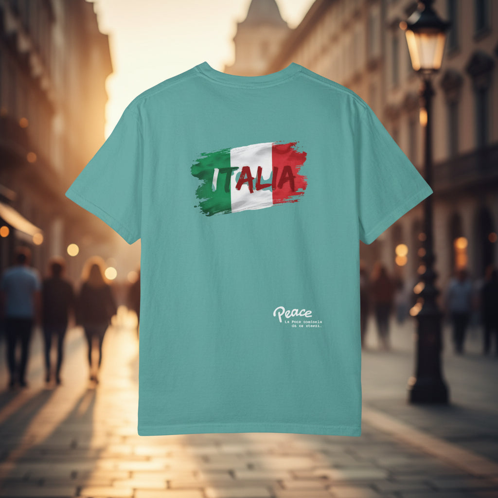 Italy Watercolor Flag T-Shirt — Rainbow ITALY Graphic Tee