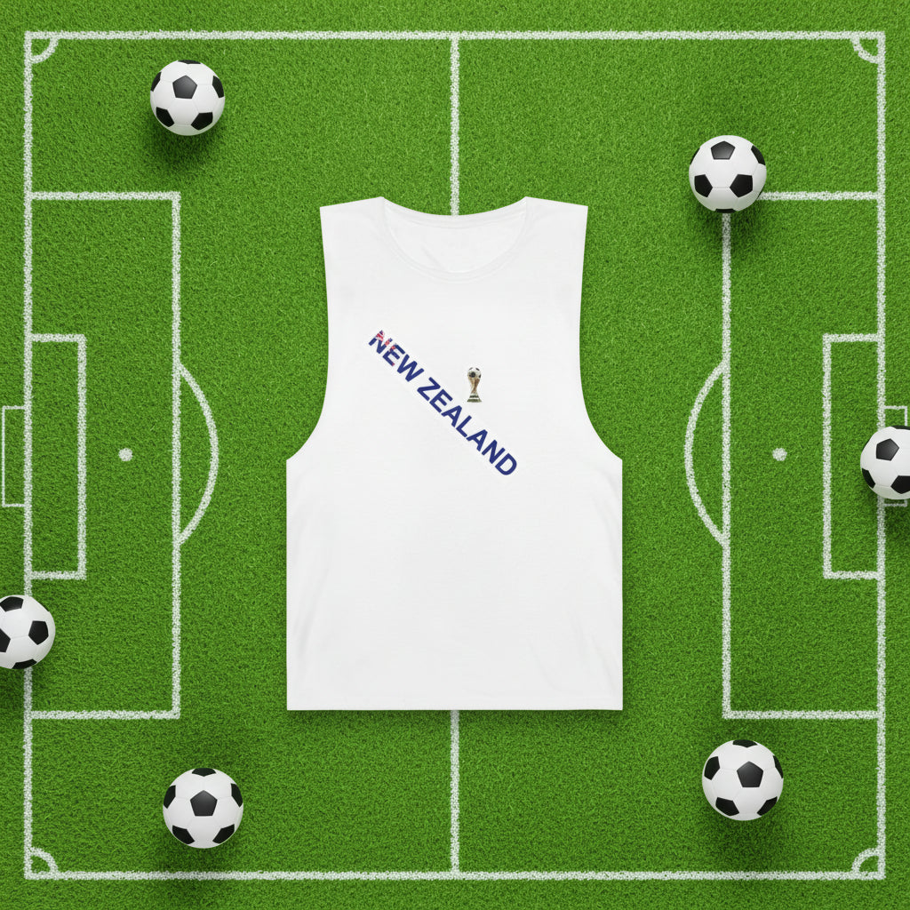 New Zealand Soccer Tank Top 100% Cotton