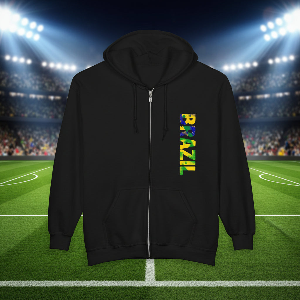 Brazil World Cup 2026 Soccer Full-Zip Hoodie