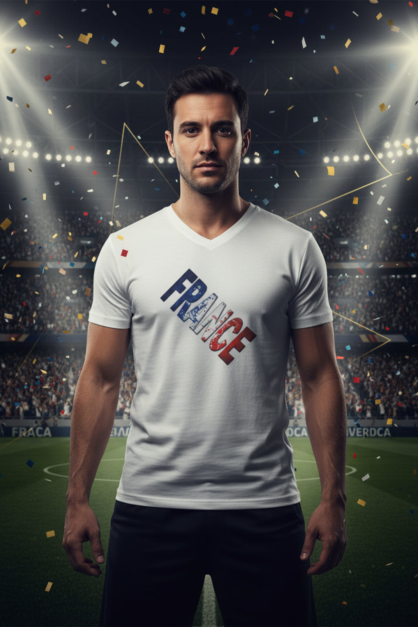 France World Cup 2026 Soccer V-Neck Tee