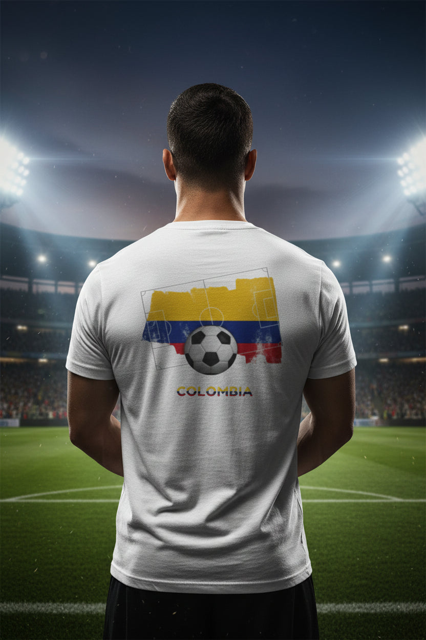 Colombia World Cup 2026 Soccer V-Neck T-Shirt