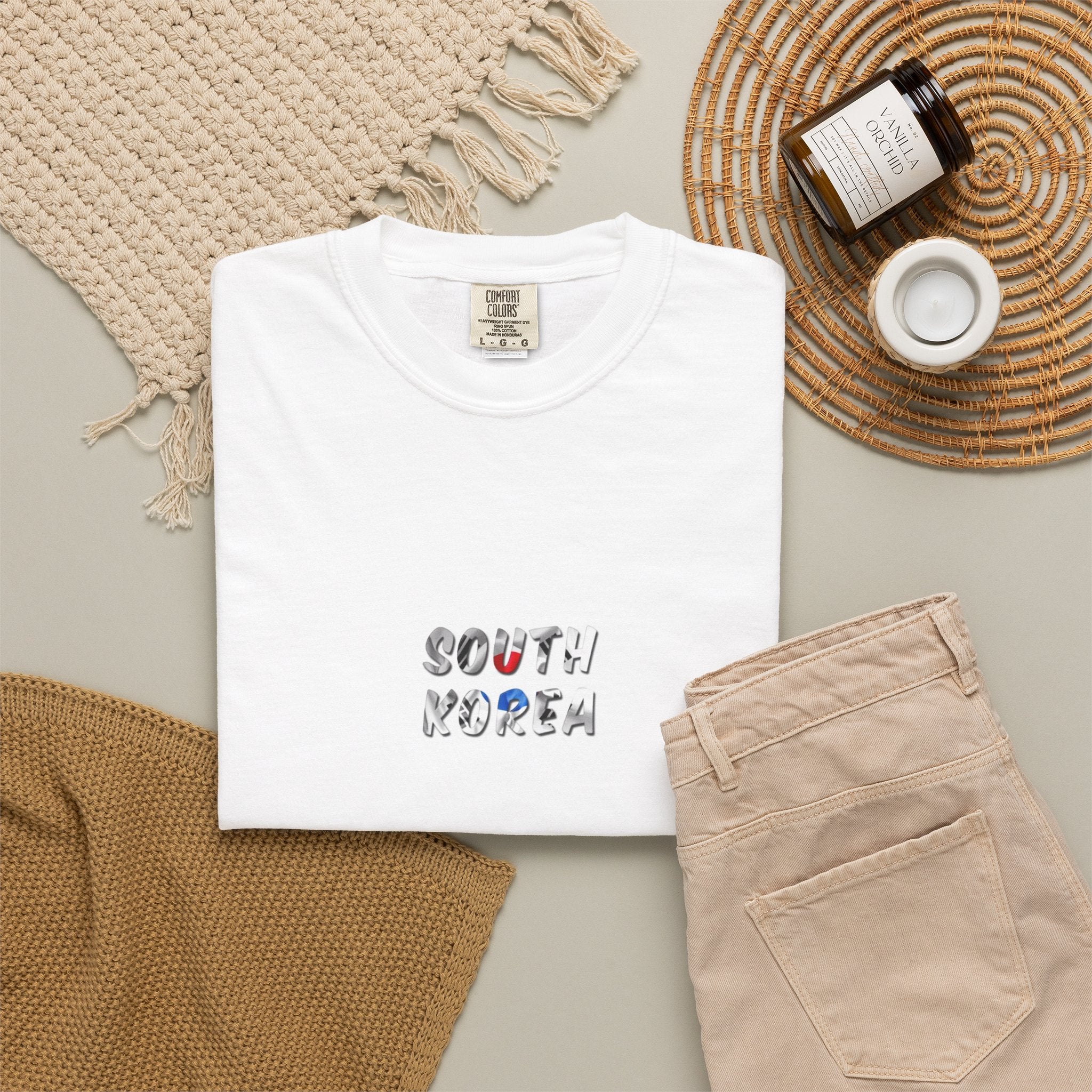 South Korea T-Shirt 100% Ring-Spun Cotton