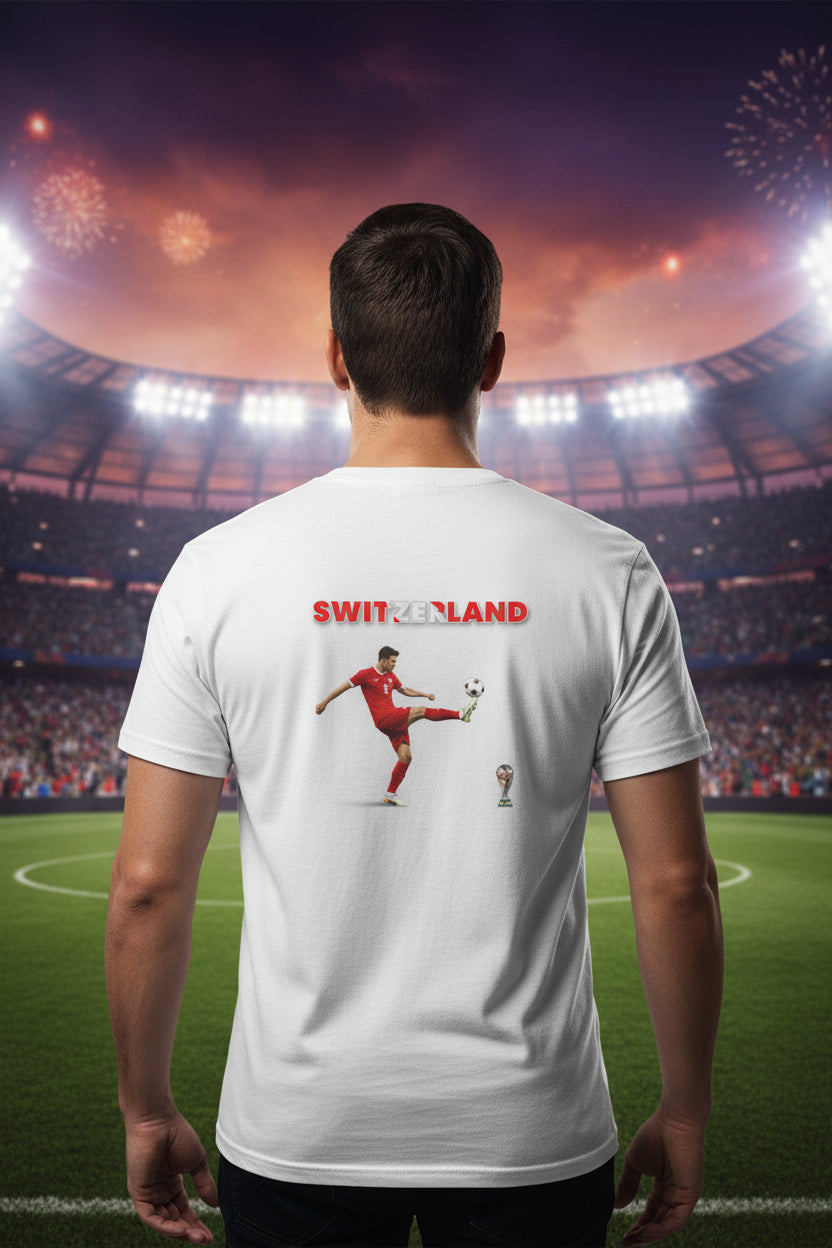 Switzerland Soccer T-Shirt 100% Cotton