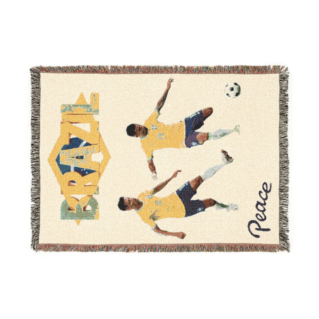 Brazil Soccer Woven Blanket