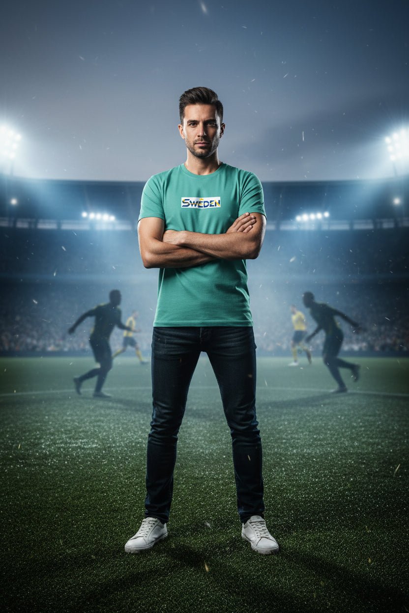 Sweden World Cup 2026 Soccer 100%  Cotton