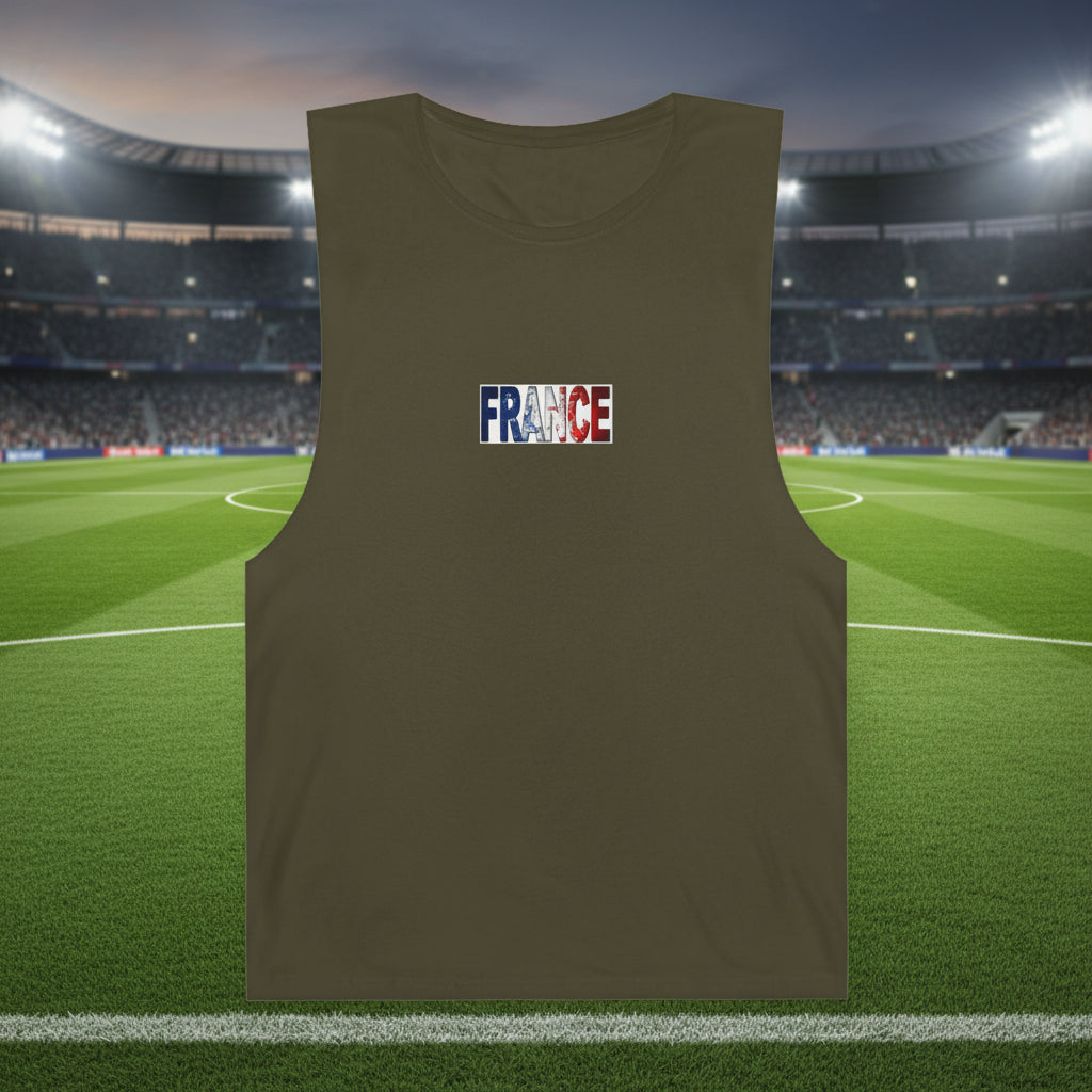 France Soccer Tank Top 100% combed ring-spun Cotton