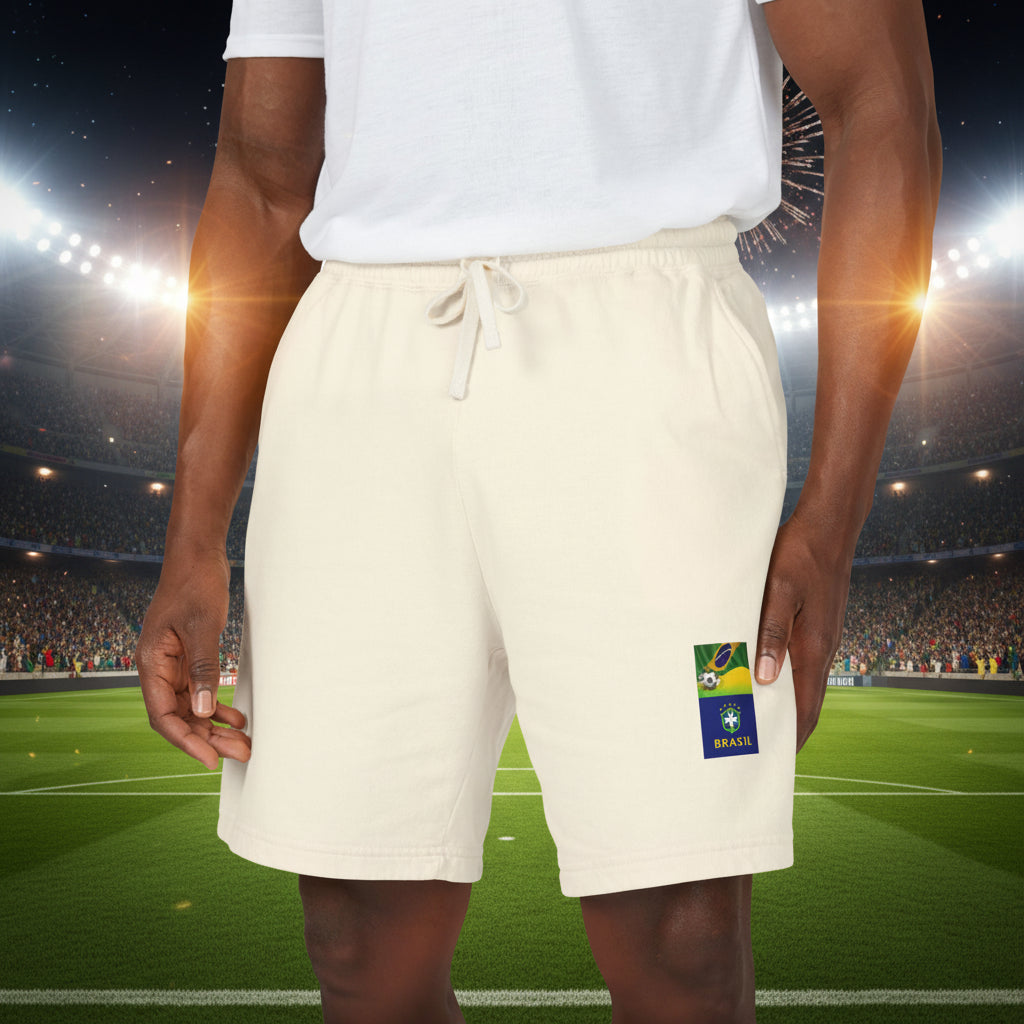 Brazil World Cup 2026 Sweat Shorts 100% Ring-Spun Cotton