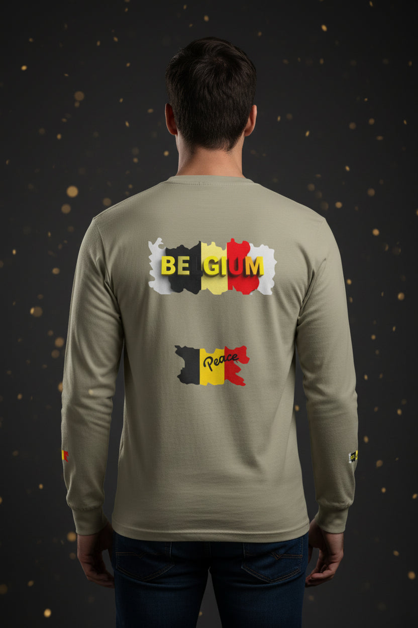 Belgium Flag Long Sleeve Tee