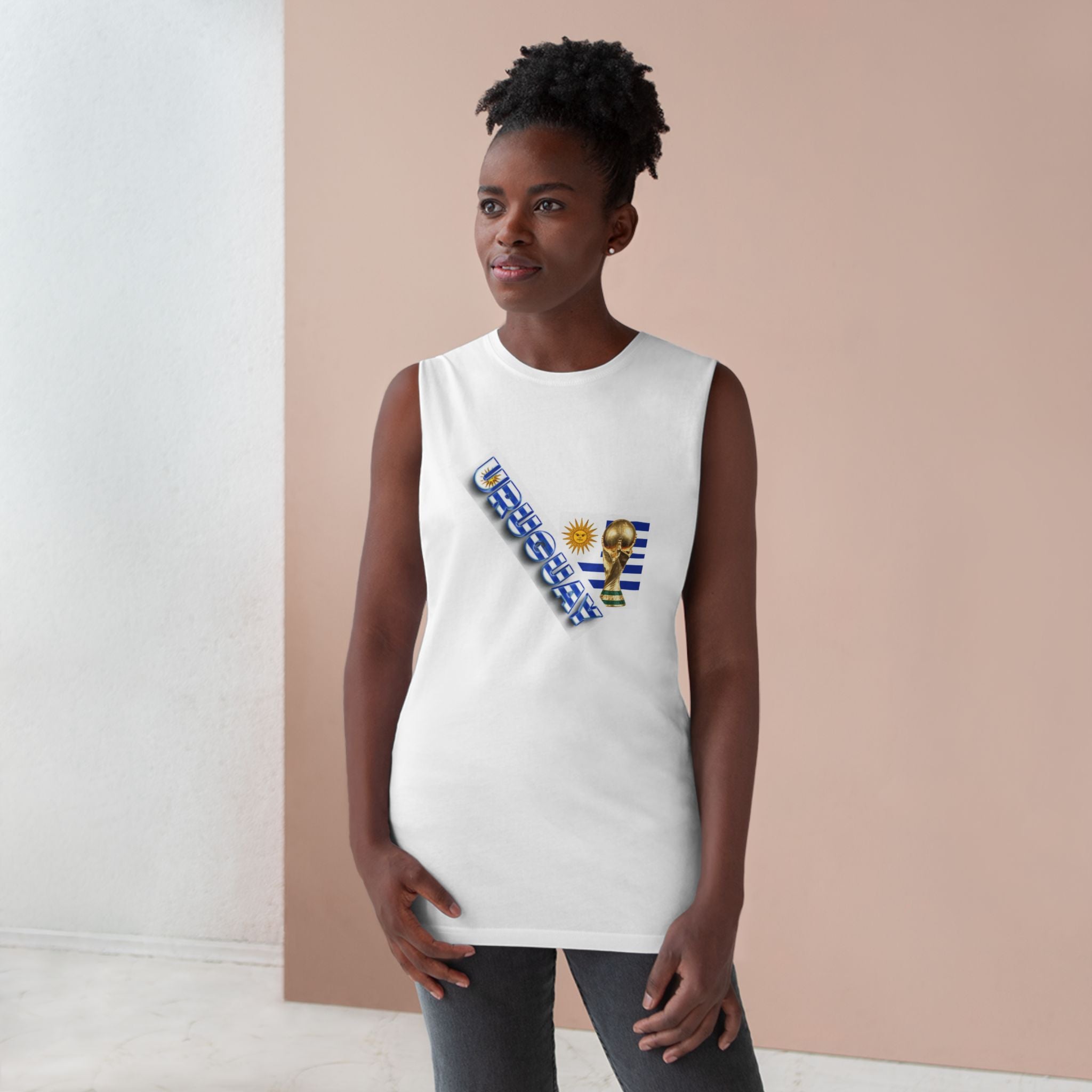 Uruguay Soccer Tank Top 100% Combed Ring-Spun Cotton