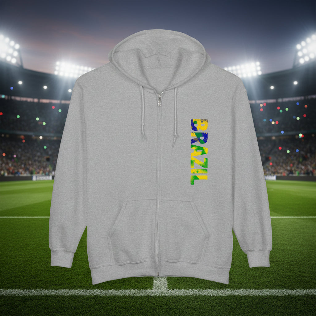 Brazil World Cup 2026 Soccer Full-Zip Hoodie