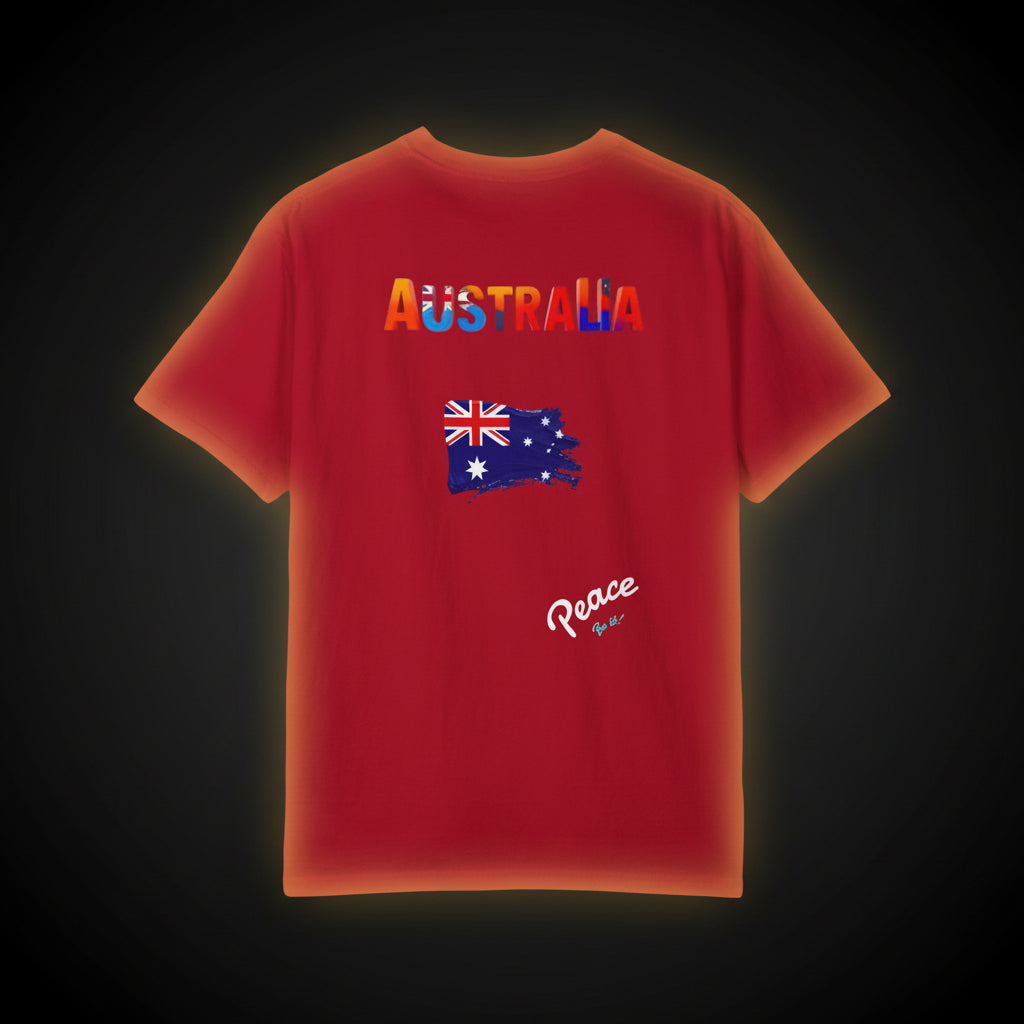 Australia Flag Graphic T-Shirt - Peace