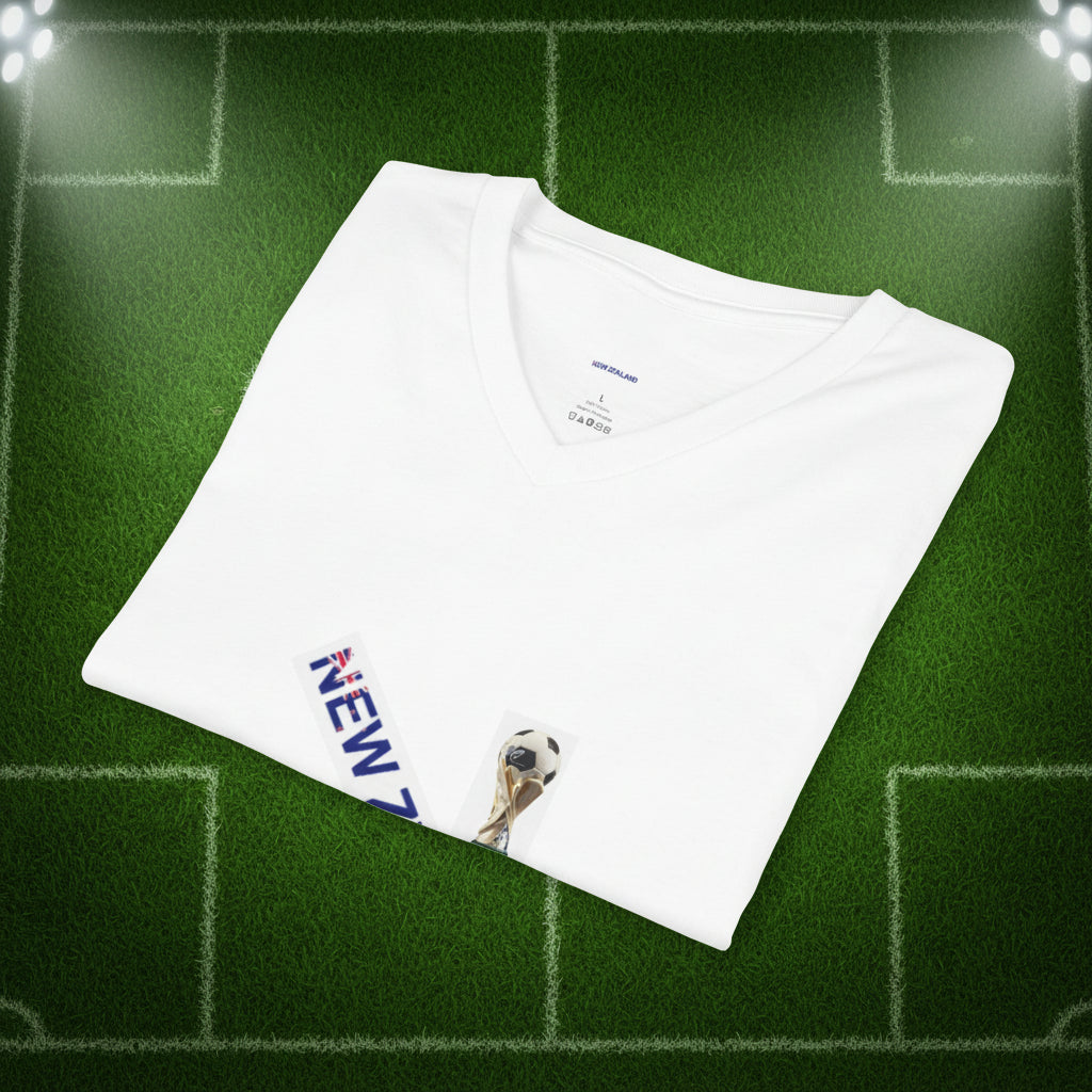 New Zealand Soccer V-Neck Tee