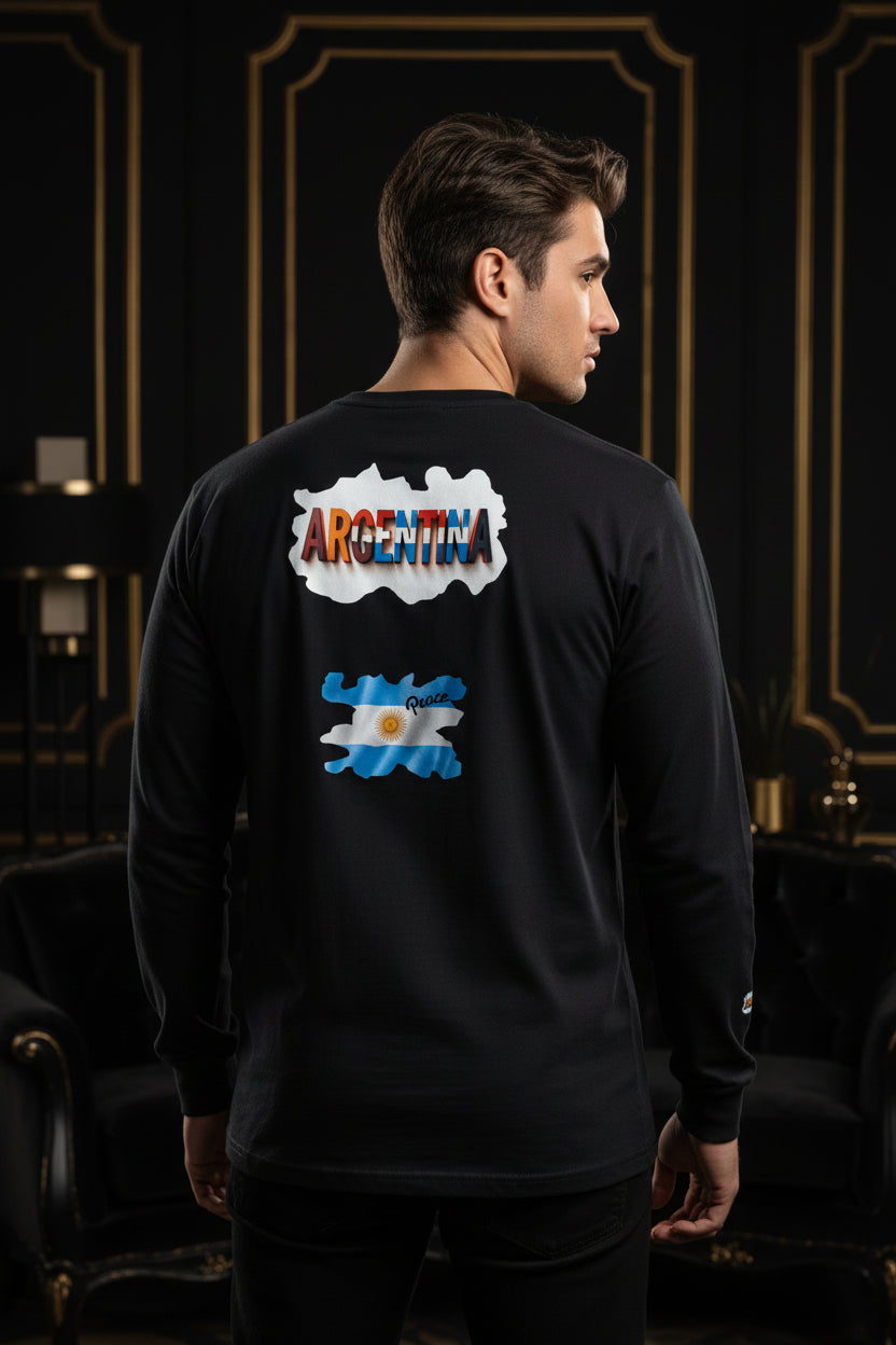 Argentina Flag Long Sleeve Tee