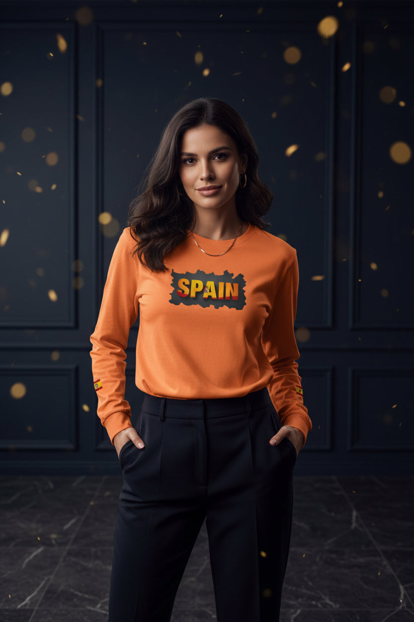 Spain Flag Long Sleeve Tee