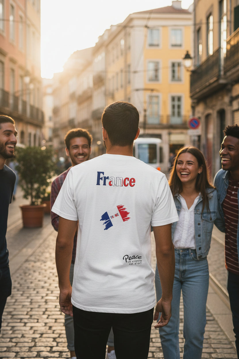 France Flag Heart T-Shirt
