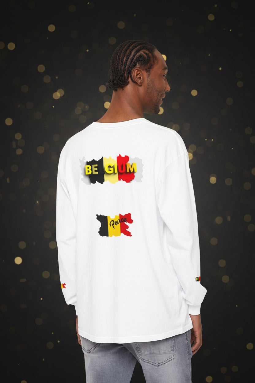 Belgium Flag Long Sleeve Tee