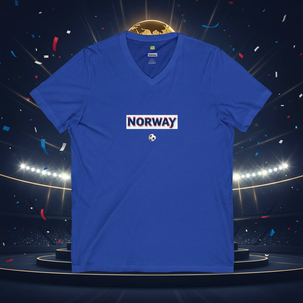 Norway Soccer V-Neck Tee