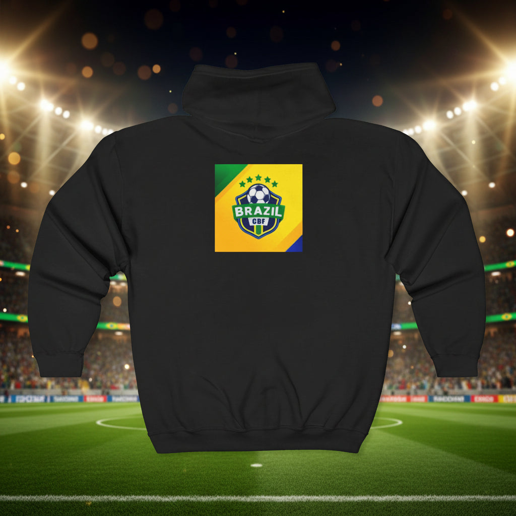 Brazil World Cup 2026 Soccer Full-Zip Hoodie