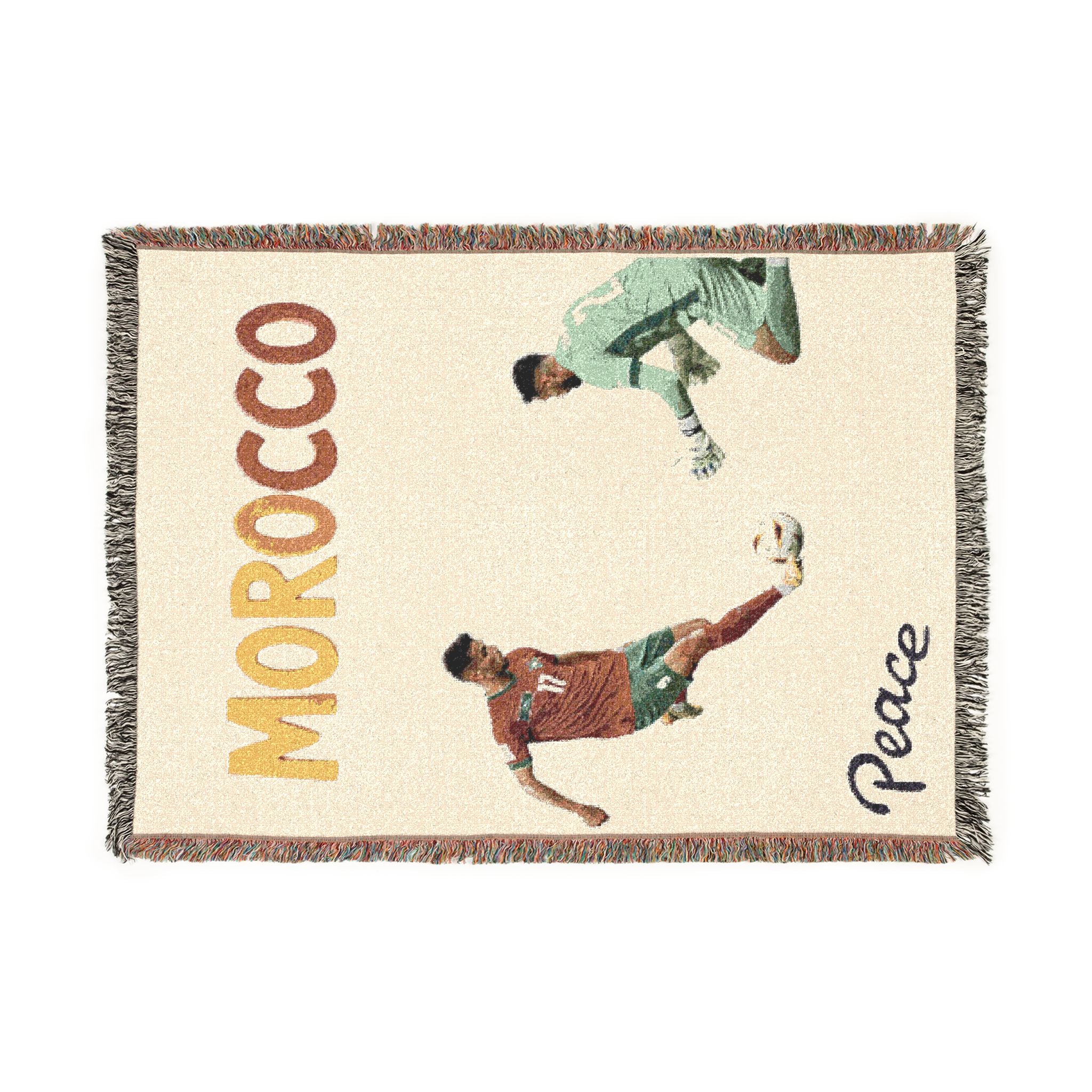 Morocco Soccer Woven Blanket