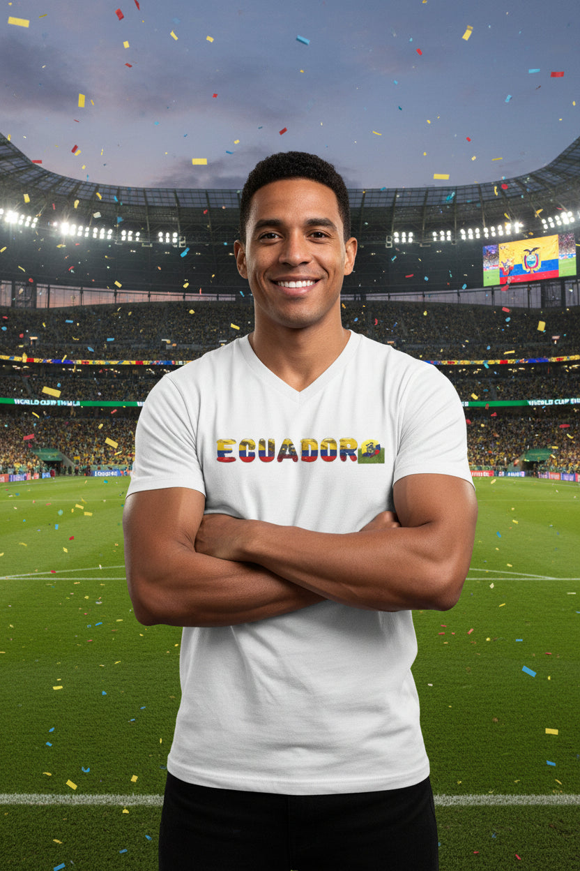 Ecuador soccer  V-Neck Tee