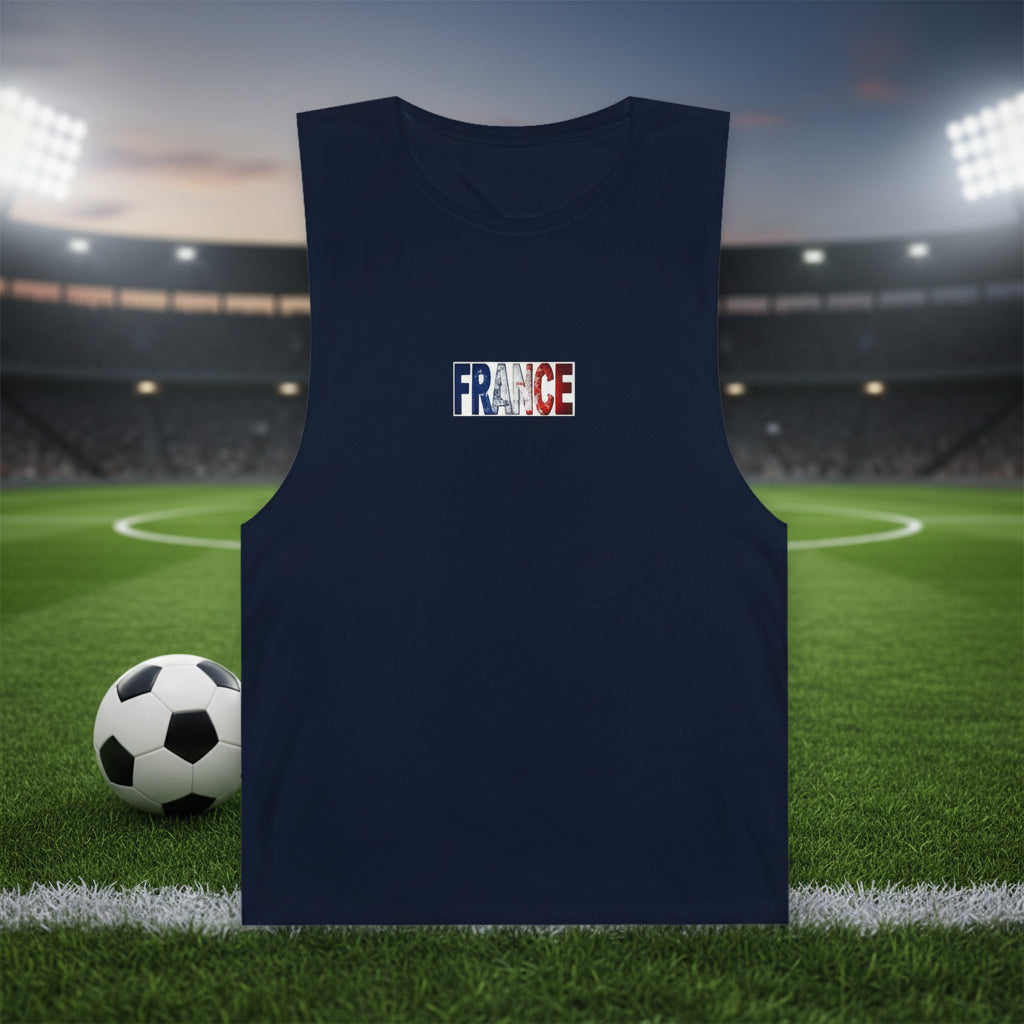 France Soccer Tank Top 100% combed ring-spun Cotton