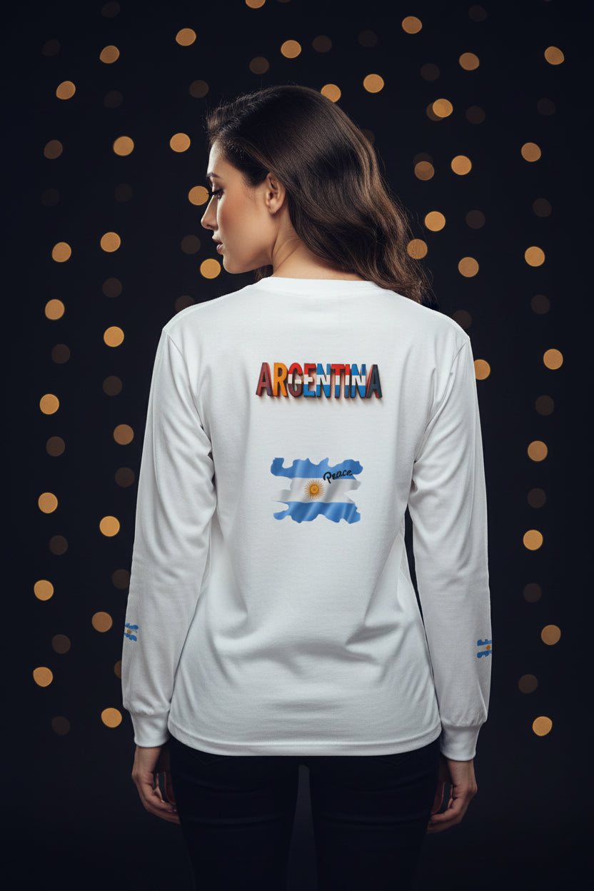 Argentina Flag Long Sleeve Tee