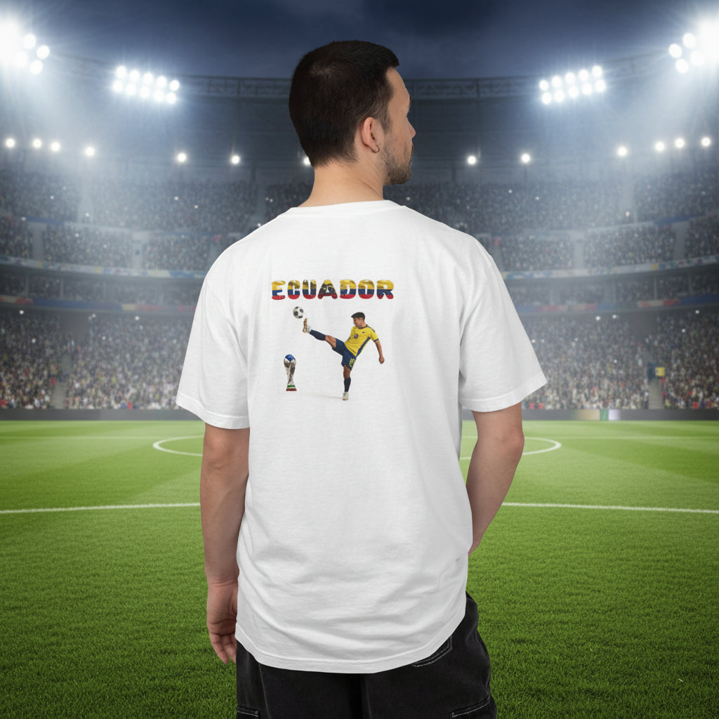 Ecuador Soccer T-Shirt 100% Ring-Spun Cotton