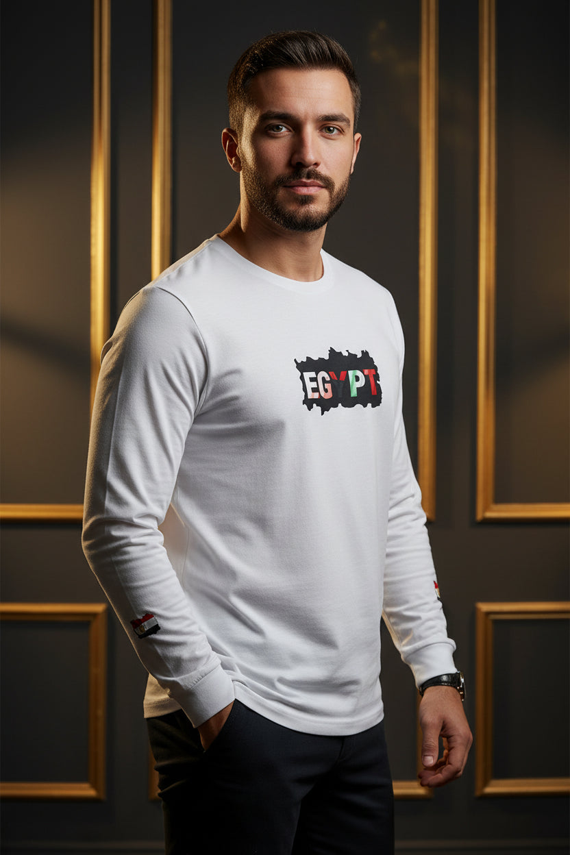 Egypt Flag Long Sleeve Tee