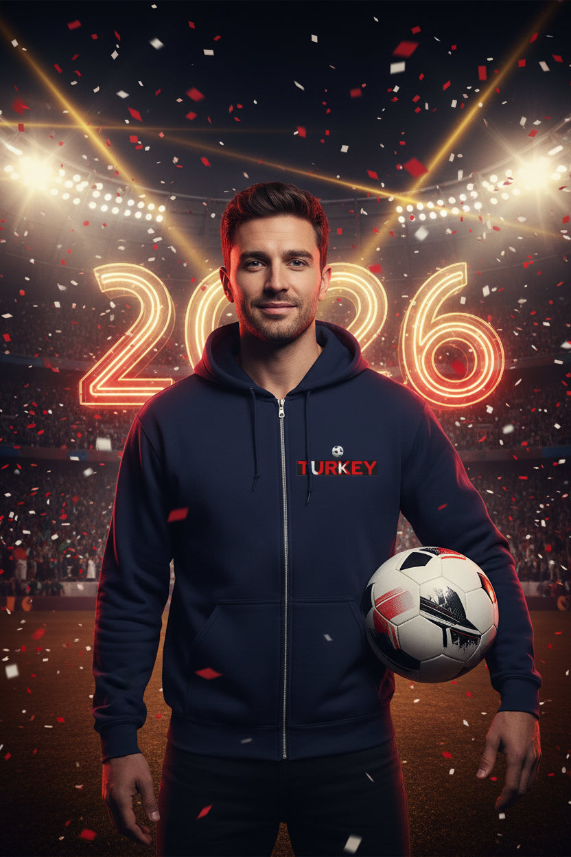 Türkiye World Cup 2026 Soccer Zip Hoodie