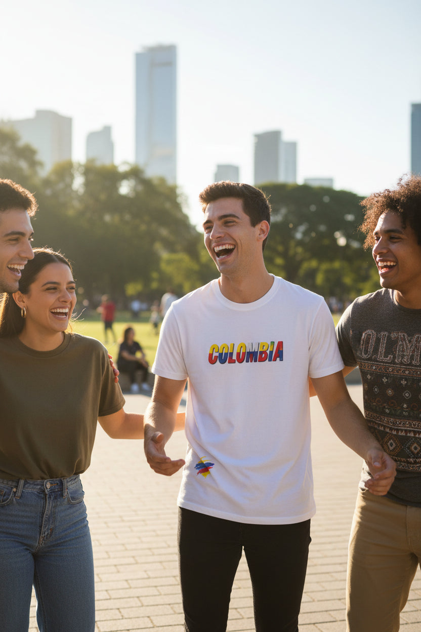 Colombia Flag Graphic T‑Shirt — Peace