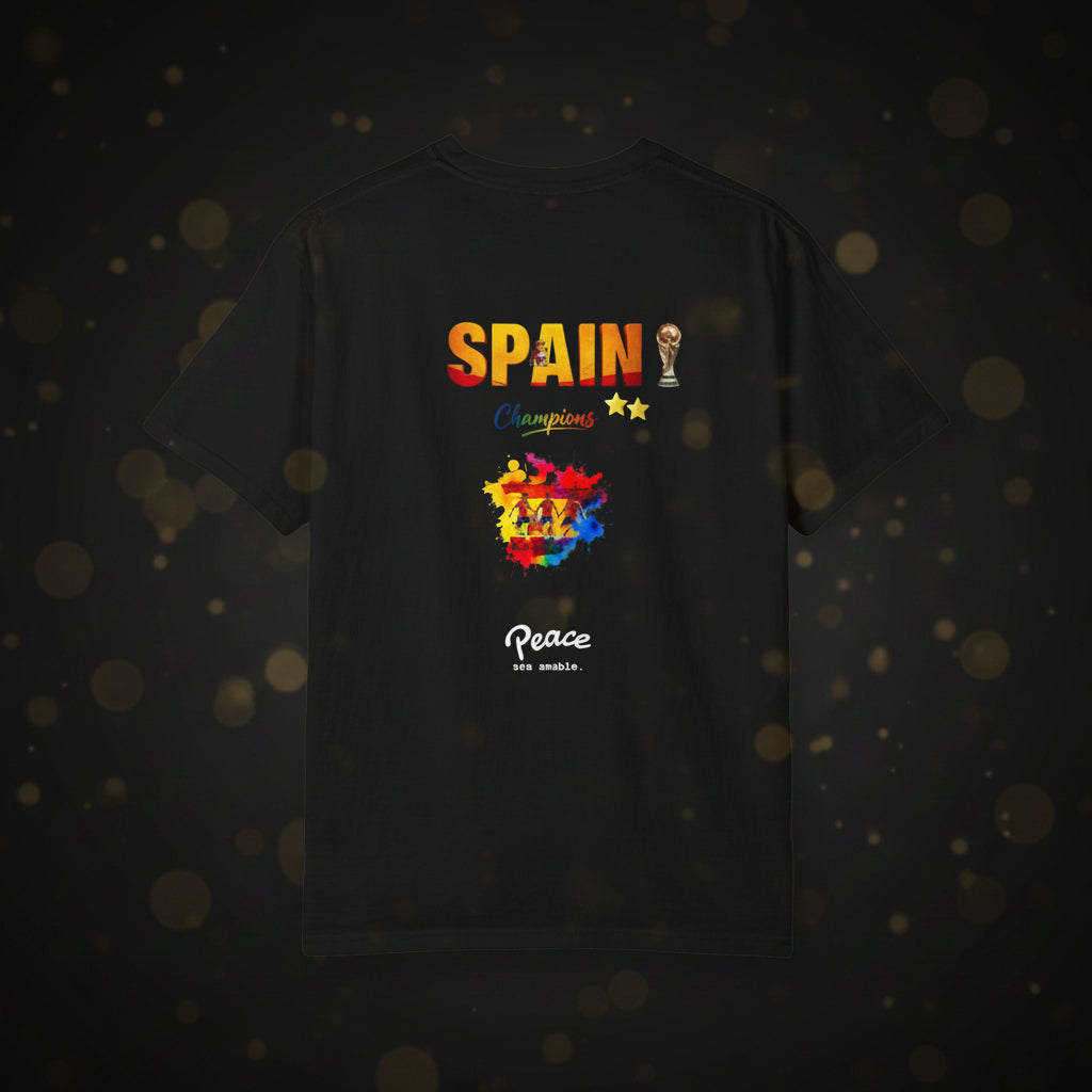 Spain Champions T-Shirt -Peace message