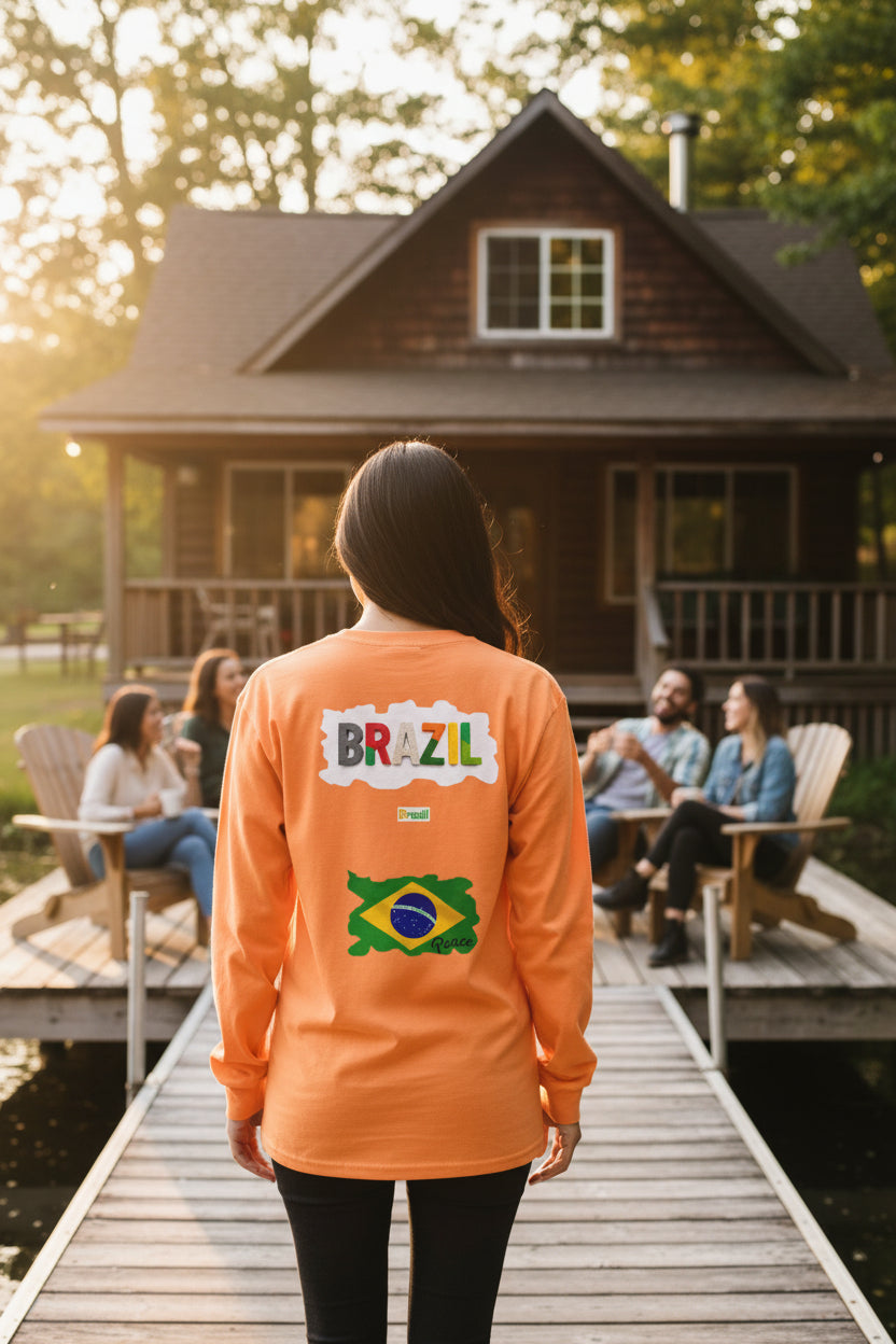Brazil Flag Long Sleeve Tee