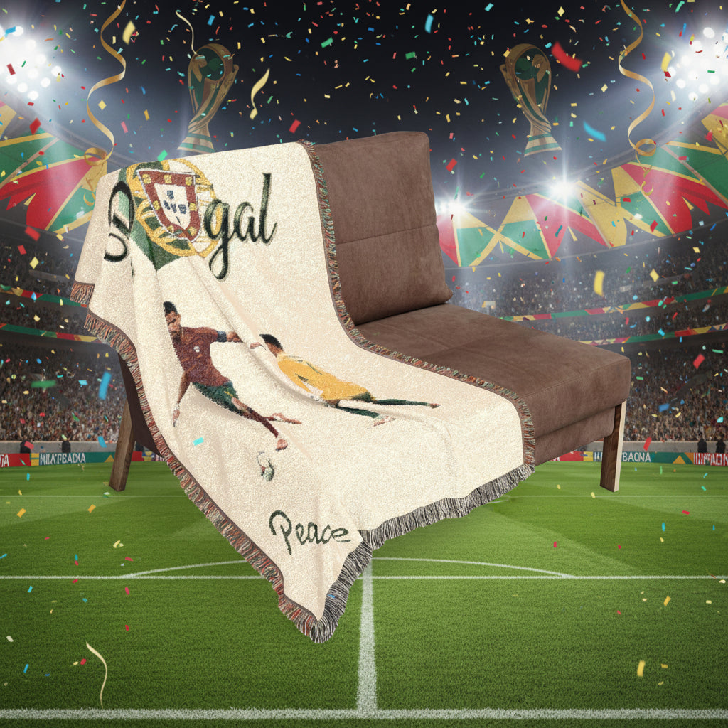 Portugal Soccer Woven Blanket