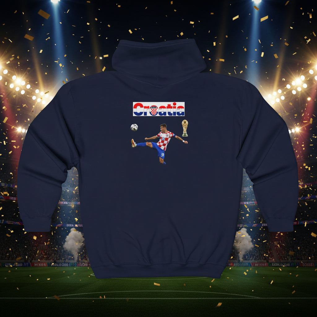 Croatia World Cup 2026 Soccer Zip Hoodie