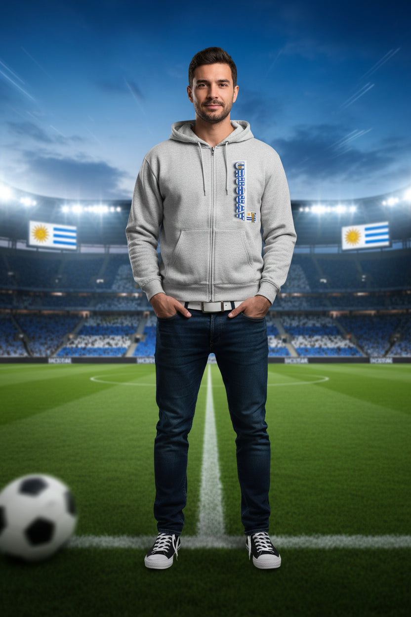 Uruguay soccer Zip Hoodie