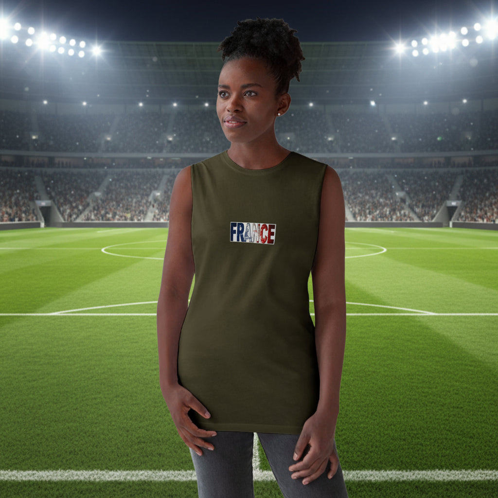 France Soccer Tank Top 100% combed ring-spun Cotton