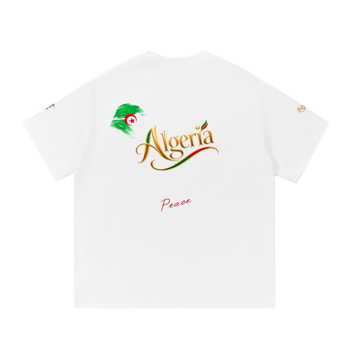 Algeria fans- Peace- Essential Cotton T-Shirt
