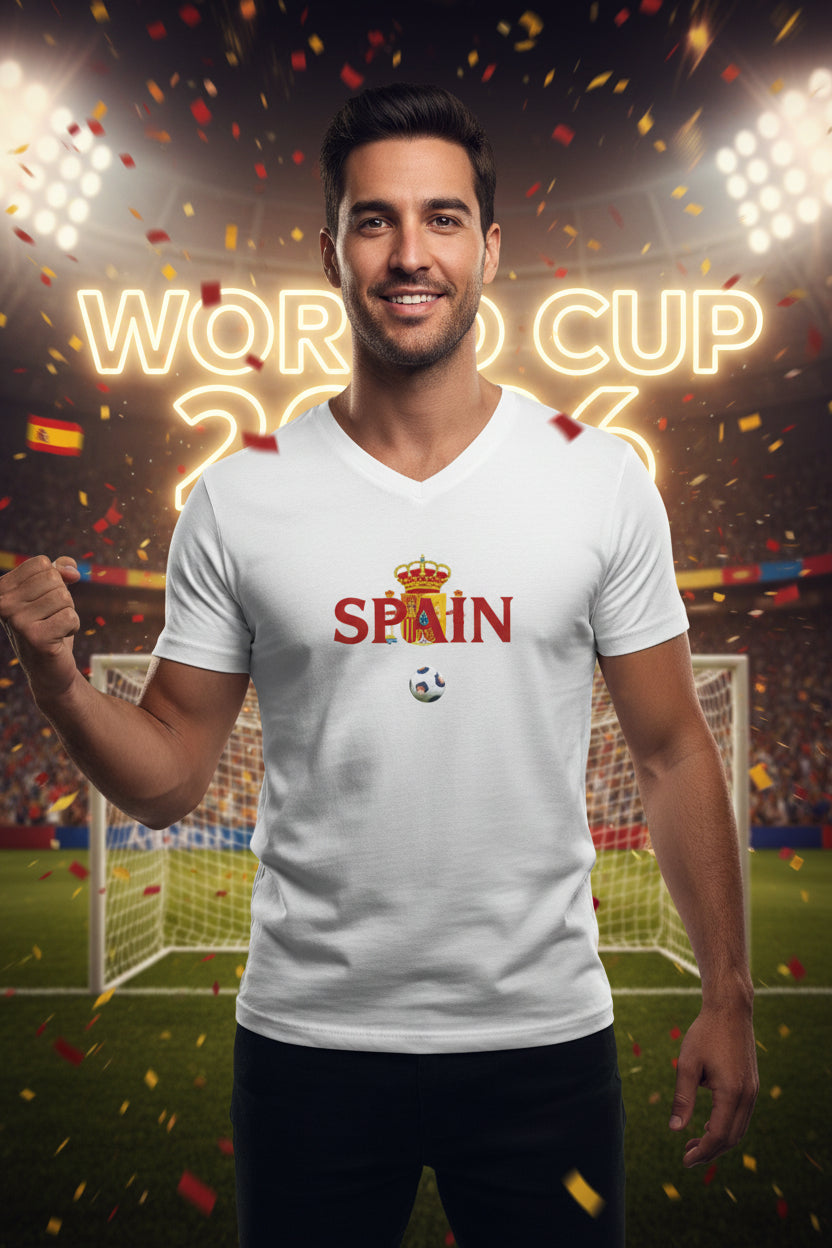 Spain Soccer V-Neck Tee