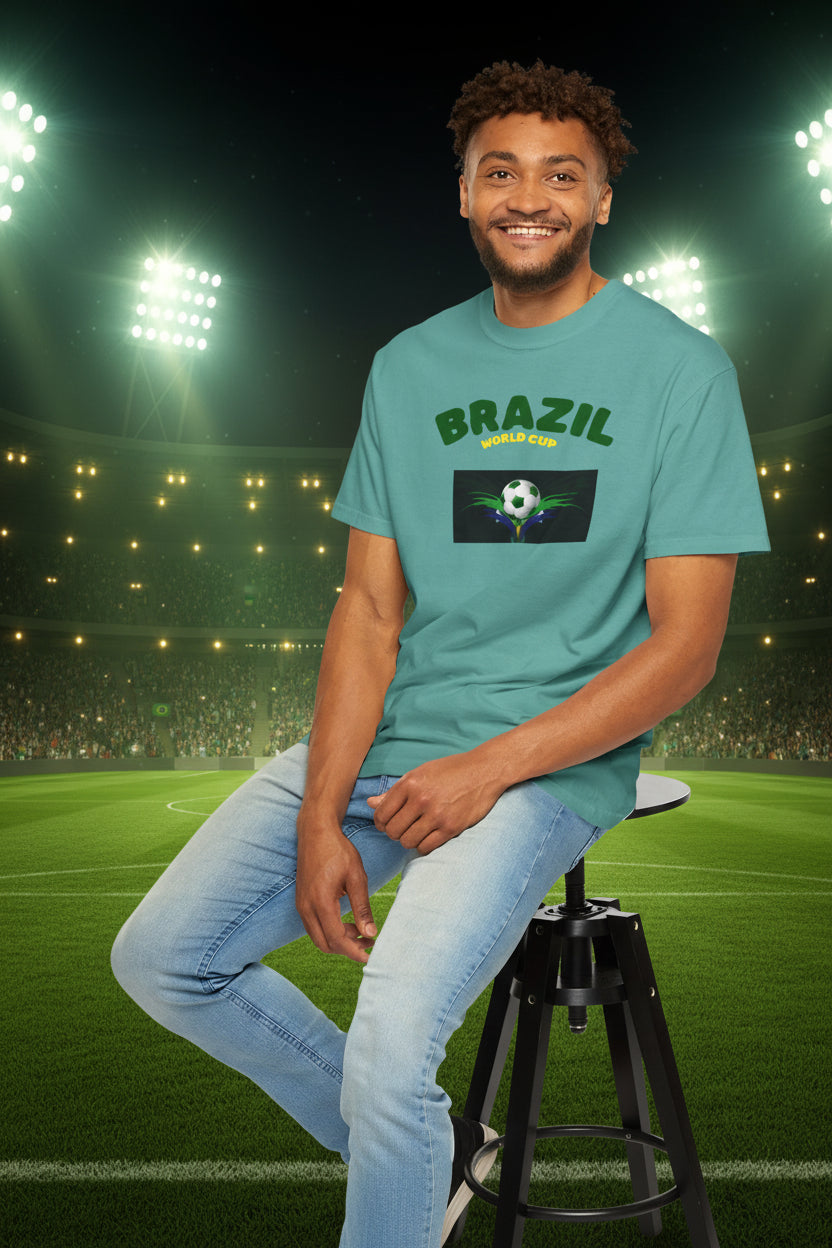 Brazil World Cup 2026 Soccer 100%  Cotton