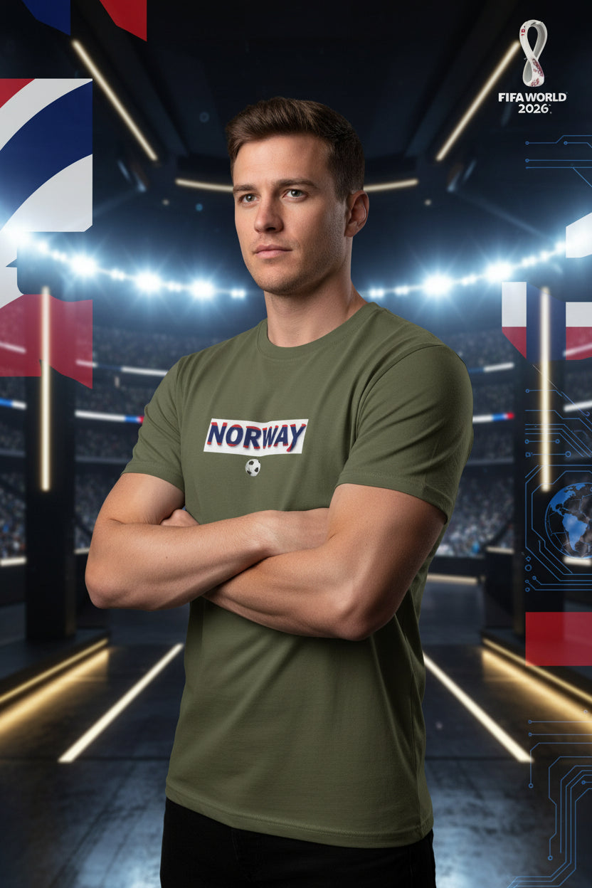Norway World Cup 2026 Soccer 100%  Cotton